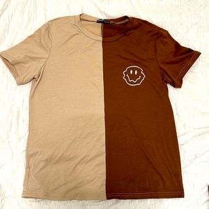 Two tone graphic cartoon tee